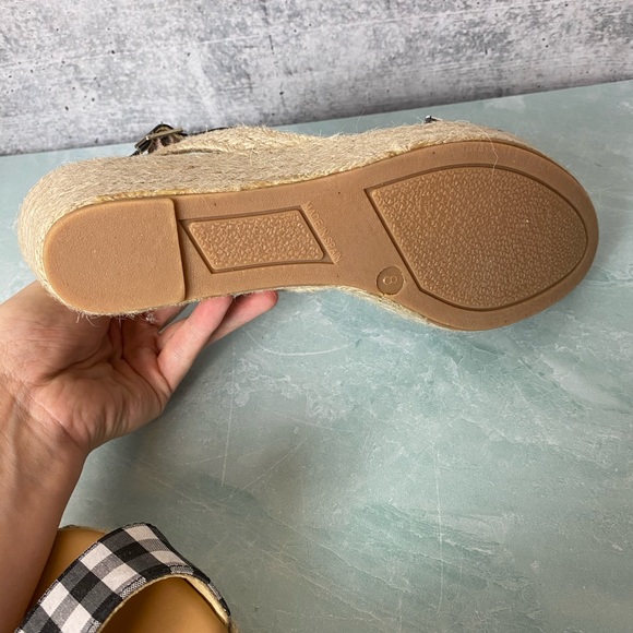 Matt Bernson platform sandals with black gingham 8 - Picture 6 of 8